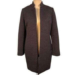 Chico’s Boyfriend Blazer Chevron Textured Knit LS Jacket Size 0 (XS/4) EUC ✨🍂